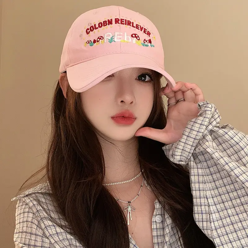 Women's Yellow Flower Letter Baseball Cap — feature 43