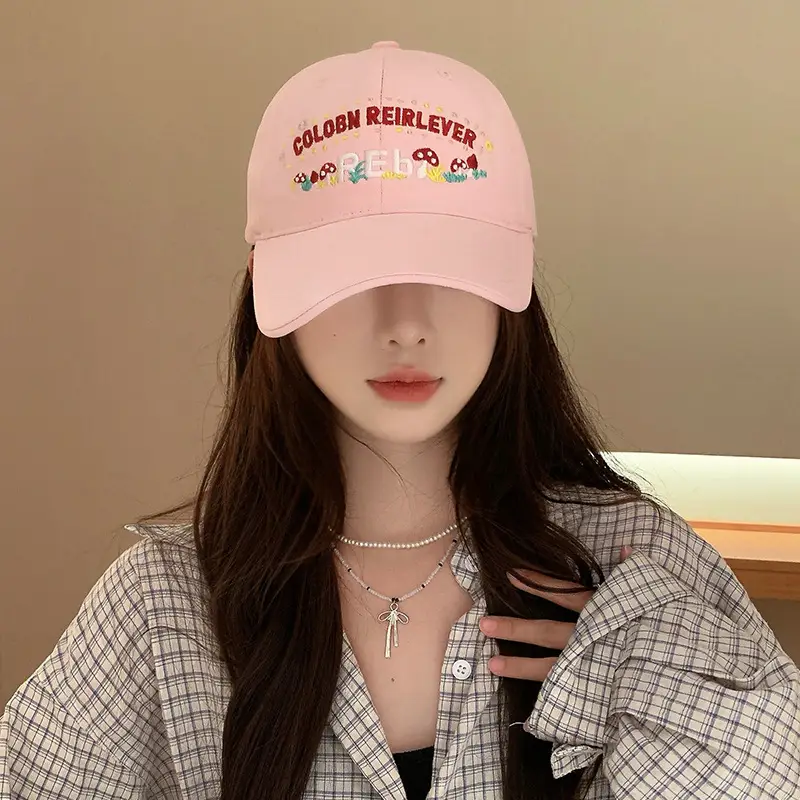 Women's Yellow Flower Letter Baseball Cap — feature 44