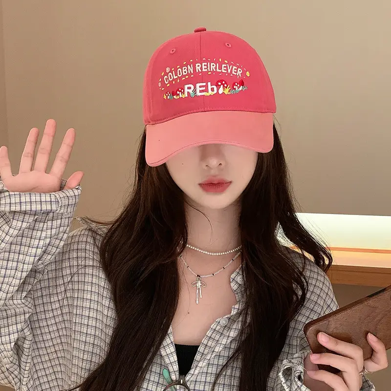 Women's Yellow Flower Letter Baseball Cap — feature 49
