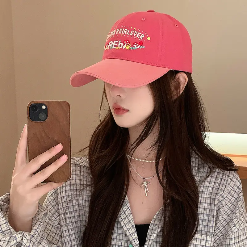 Women's Yellow Flower Letter Baseball Cap — feature 50