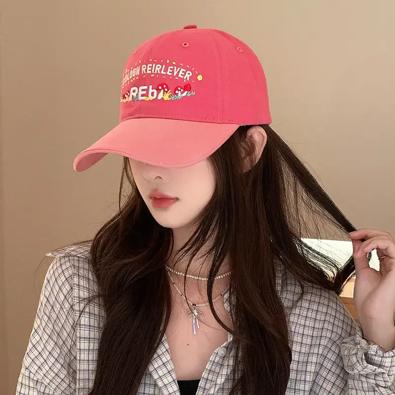 Women's Yellow Flower Letter Baseball Cap — feature 51
