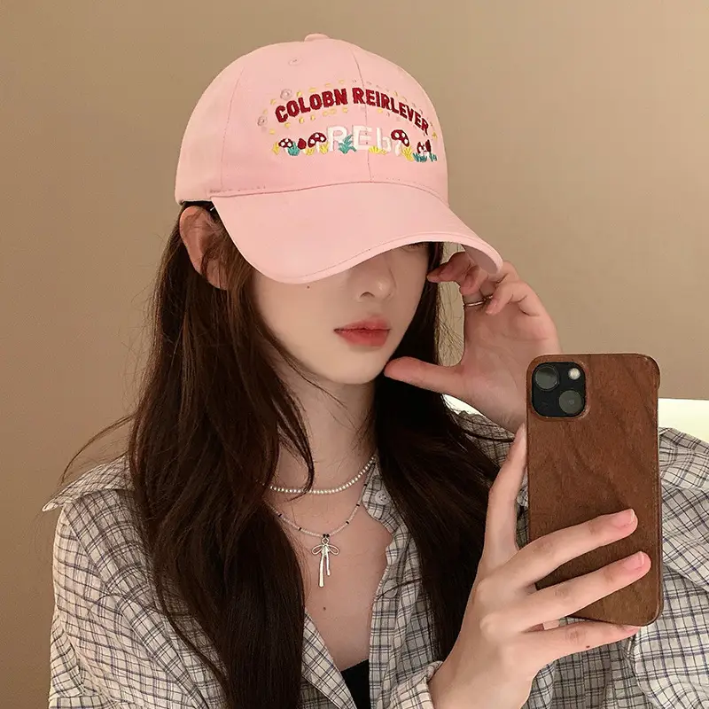 Women's Yellow Flower Letter Baseball Cap — feature 9
