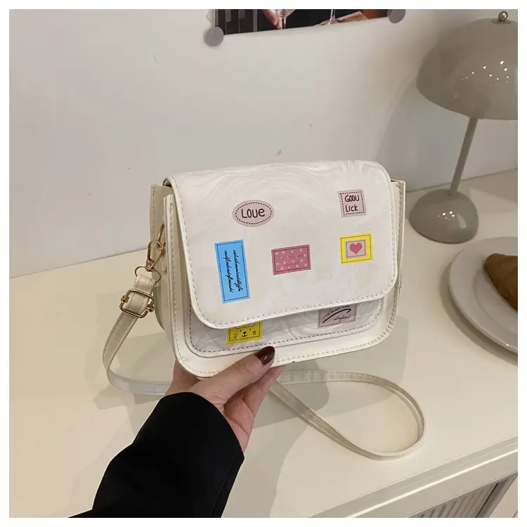 Pink White Embroidered Shoulder Bag for Women — feature 21