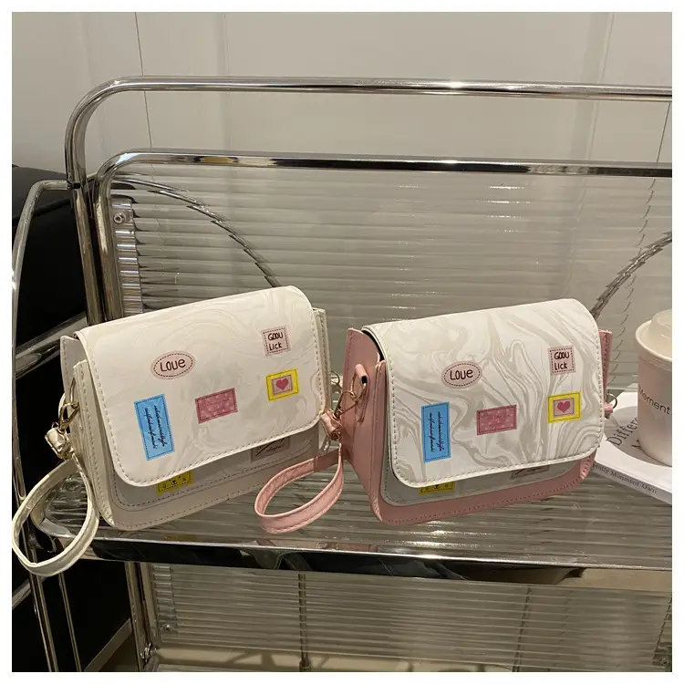 Pink White Embroidered Shoulder Bag for Women — feature 22
