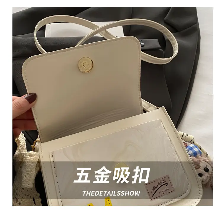 Pink White Embroidered Shoulder Bag for Women — feature 4