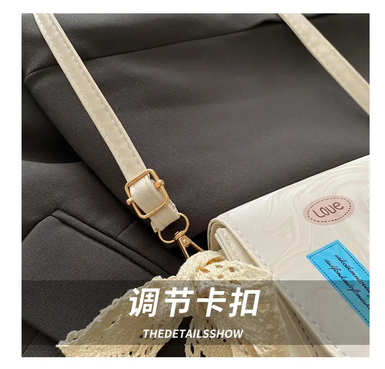 Pink White Embroidered Shoulder Bag for Women — feature 5