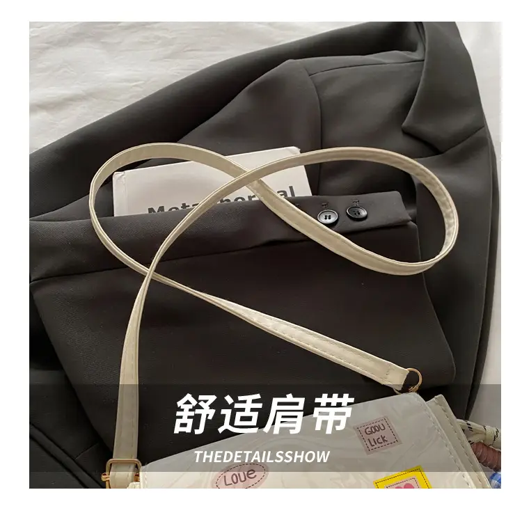 Pink White Embroidered Shoulder Bag for Women — feature 6