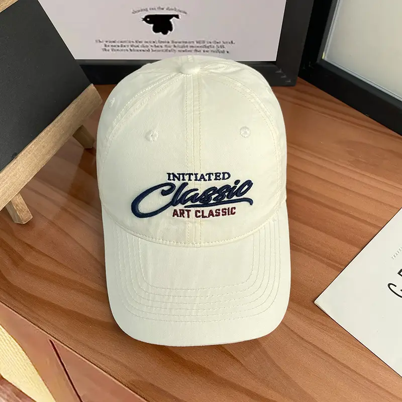Women's White Letter Embroidered Baseball Cap - Image 5