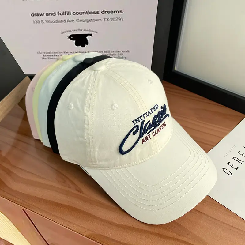 Women's White Letter Embroidered Baseball Cap — feature 16