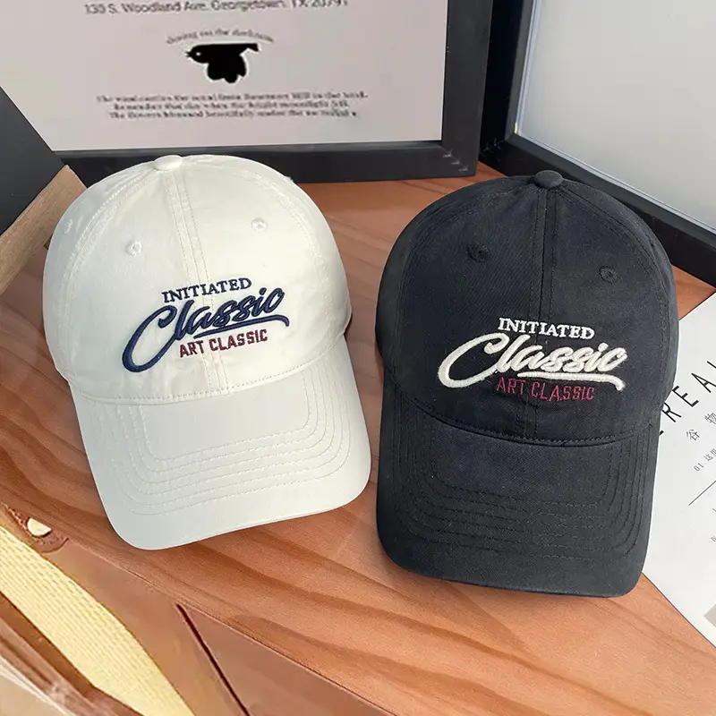 Women's White Letter Embroidered Baseball Cap — feature 17