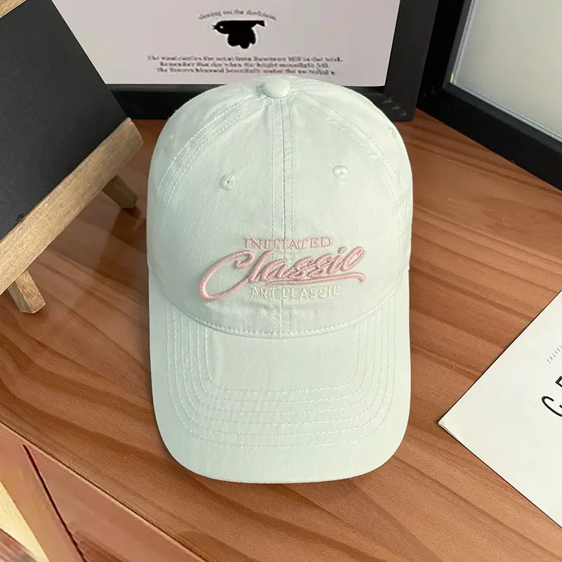 Women's White Letter Embroidered Baseball Cap — feature 20