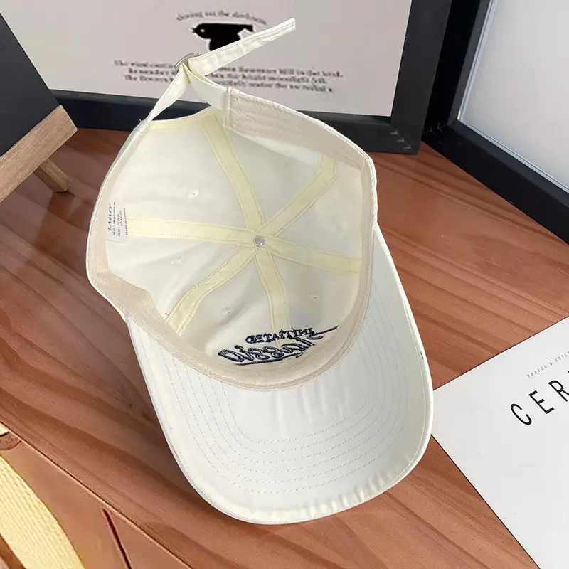 Women's White Letter Embroidered Baseball Cap — feature 24
