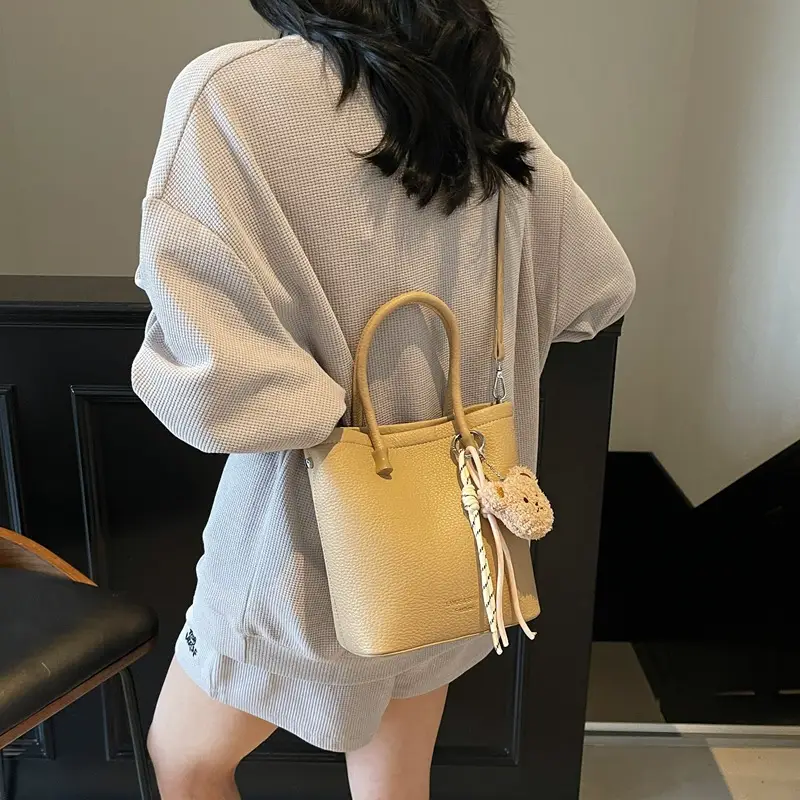 Pink Crossbody Bag with Charm for Women 2025 - Image 3