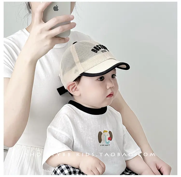 Pink Girls Peaked Cap Summer Travel Sun Hat — feature 4