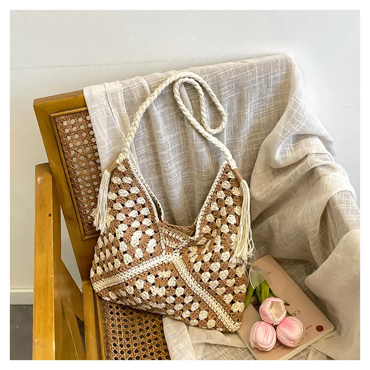 Women's Woven Shoulder Bag Pastoral Style 2026 — feature 36