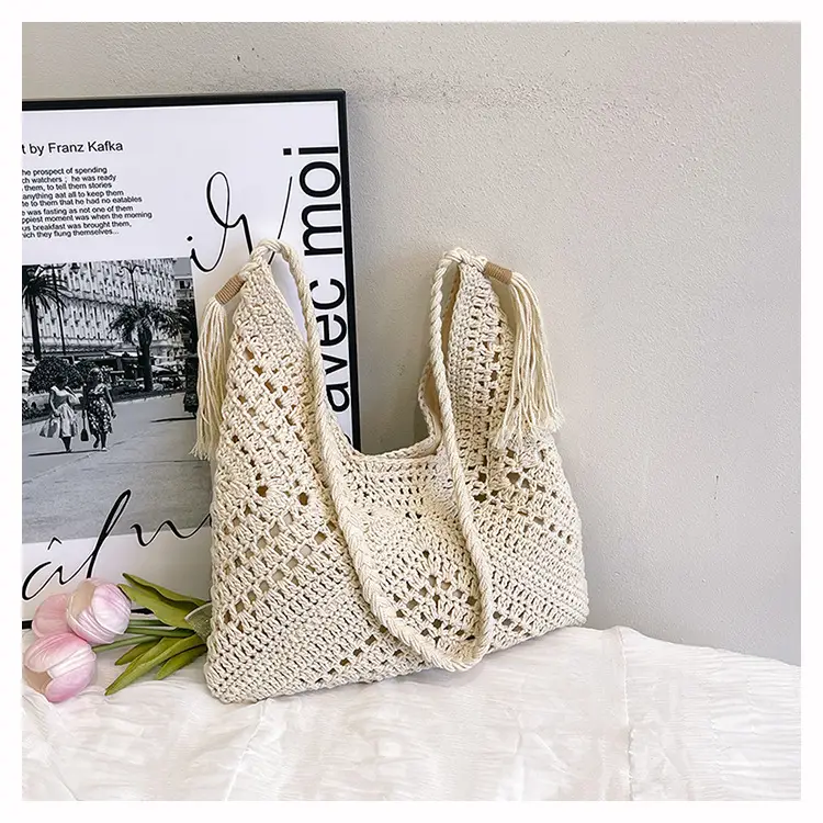 Women's Woven Shoulder Bag Pastoral Style 2026 — feature 48