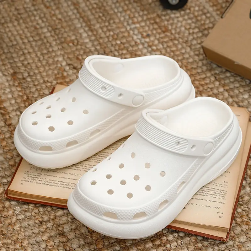 Warm Edge Puff Women's Shoes New Vintage Cave Shoes Outdoor Casual Shoes Garden Shoes Thick Sole Increased Beach Shoes - Image 4