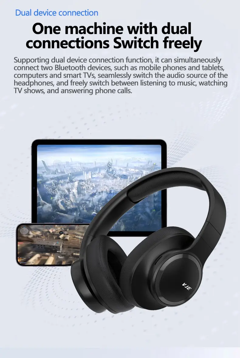Pink Bluetooth Headset Full Ear Heavy Bass Wireless β feature 11