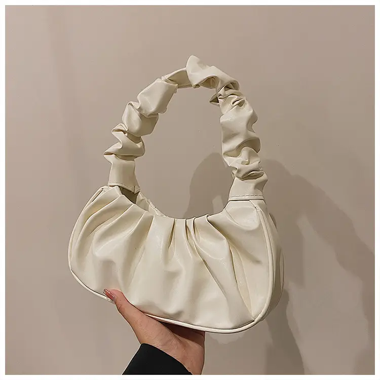 Cloud Pleated Women's Bag Black White 2023 — feature 26