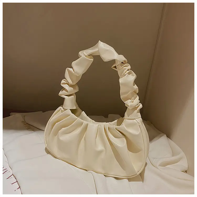Cloud Pleated Women's Bag Black White 2023 — feature 33