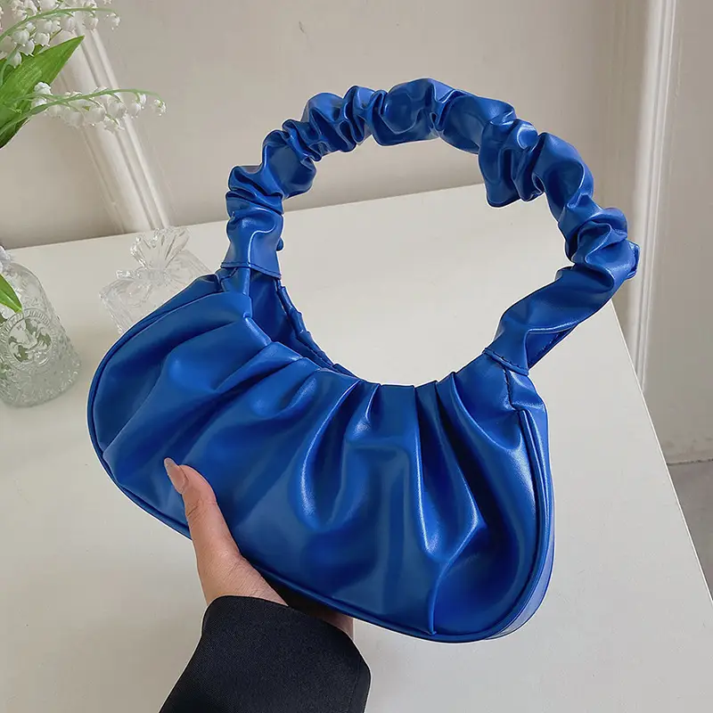Cloud Pleated Women's Bag Black White 2023 - Image 11