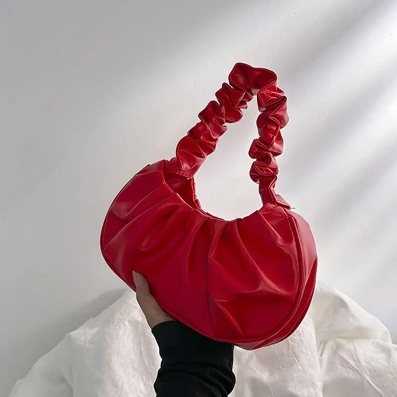Cloud Pleated Women's Bag Black White 2023 - Image 14