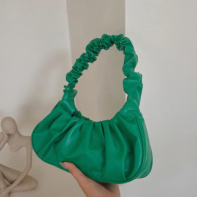 Cloud Pleated Women's Bag Black White 2023 - Image 8