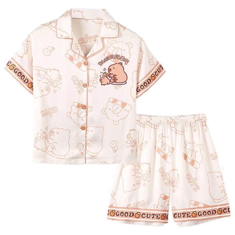 2025 Girls Summer Ice Silk Pajamas Medium to XL - Image 16