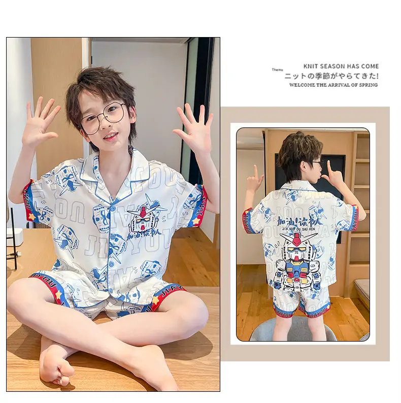2025 Girls Summer Ice Silk Pajamas Medium to XL — feature 41