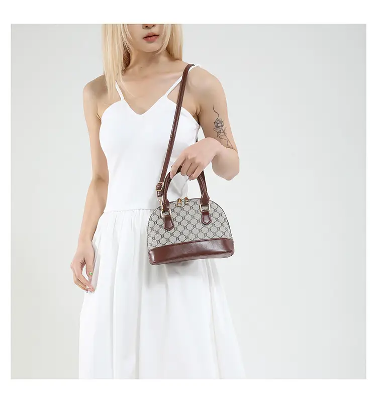 2025 New Spring Crossbody Bag with Retro Print & White Base — feature 20