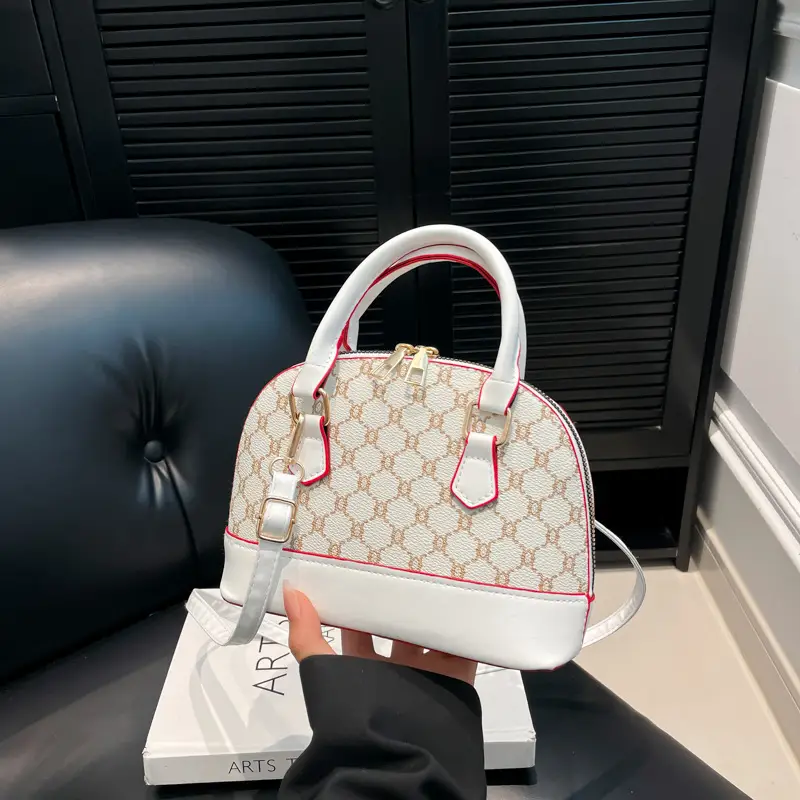 2025 New Spring Crossbody Bag with Retro Print & White Base - Image 2