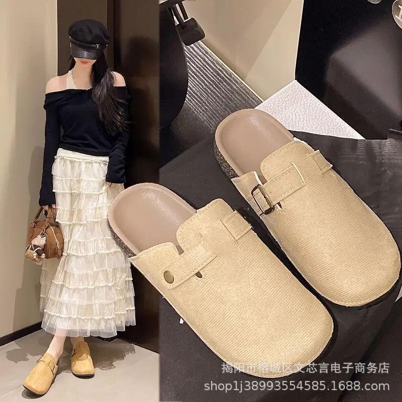 Women's Sandals, Thick-Soled Closed-Toe Half-Slippers, Summer Outdoor Wear, Spring and Autumn Half-Slippers, Birkenstock Shoes, Women's Spring Sandals Wholesale - Image 13