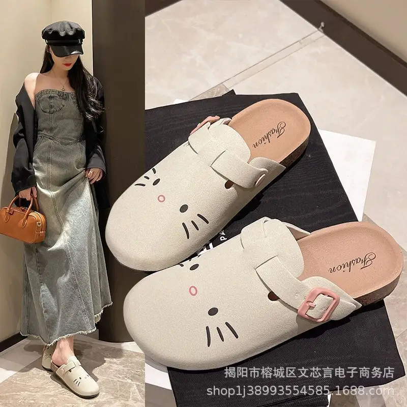 Women's Sandals, Thick-Soled Closed-Toe Half-Slippers, Summer Outdoor Wear, Spring and Autumn Half-Slippers, Birkenstock Shoes, Women's Spring Sandals Wholesale - Image 14