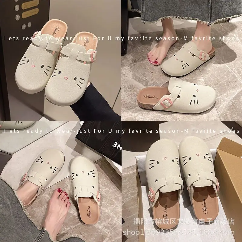 Women's Sandals, Thick-Soled Closed-Toe Half-Slippers, Summer Outdoor Wear, Spring and Autumn Half-Slippers, Birkenstock Shoes, Women's Spring Sandals Wholesale — feature 3