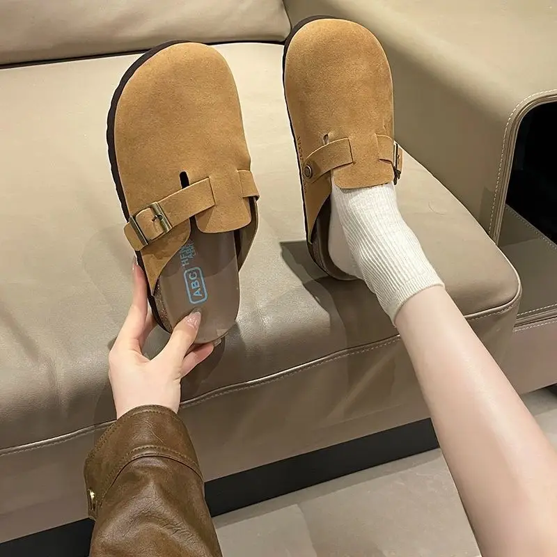 Women's Sandals, Thick-Soled Closed-Toe Half-Slippers, Summer Outdoor Wear, Spring and Autumn Half-Slippers, Birkenstock Shoes, Women's Spring Sandals Wholesale - Image 2