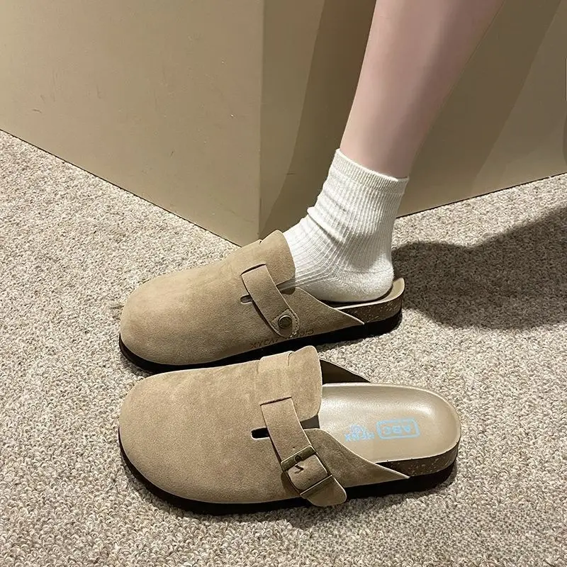Women's Sandals, Thick-Soled Closed-Toe Half-Slippers, Summer Outdoor Wear, Spring and Autumn Half-Slippers, Birkenstock Shoes, Women's Spring Sandals Wholesale - Image 4