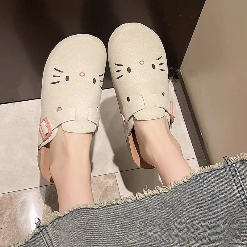 Women's Sandals, Thick-Soled Closed-Toe Half-Slippers, Summer Outdoor Wear, Spring and Autumn Half-Slippers, Birkenstock Shoes, Women's Spring Sandals Wholesale - Image 7