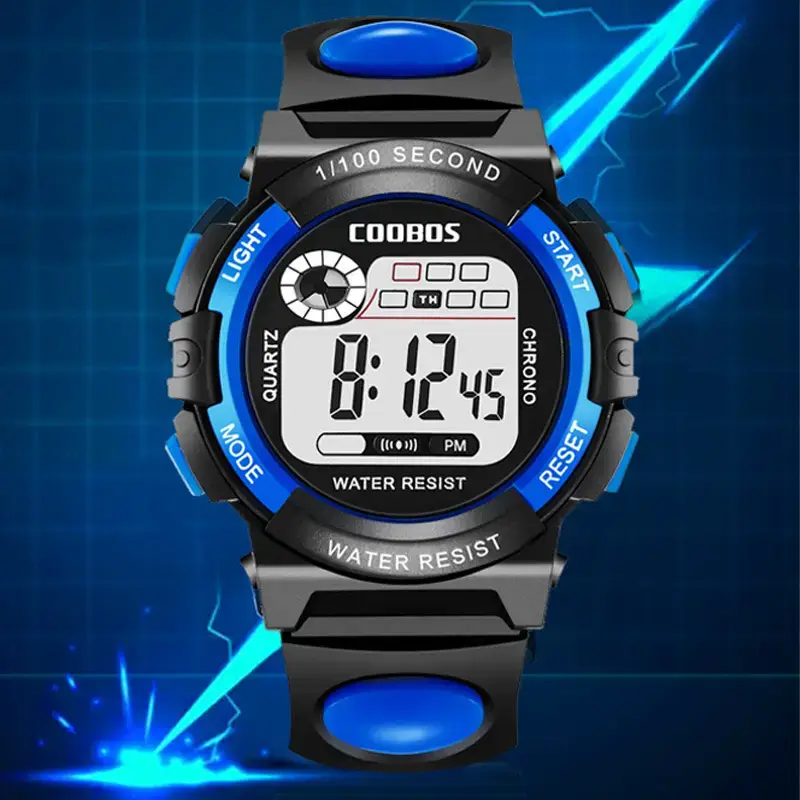 Kids Waterproof Digital Watch Pink Primary School