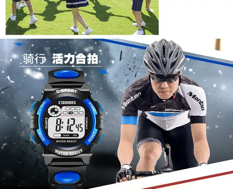 Kids Waterproof Digital Watch Pink Primary School — feature 15
