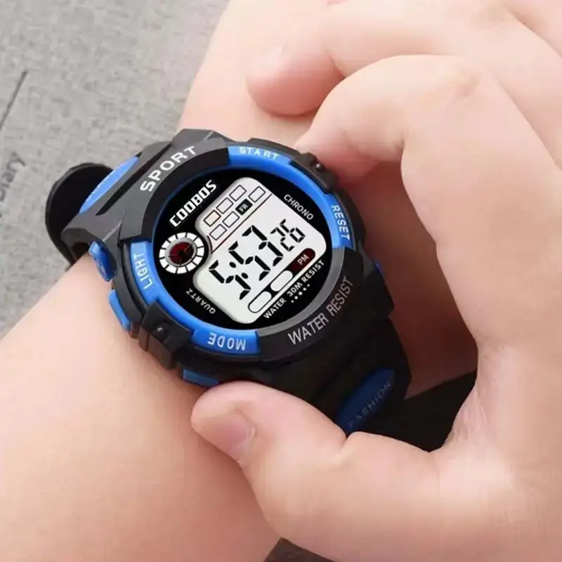 Kids Waterproof Digital Watch Pink Primary School — feature 17