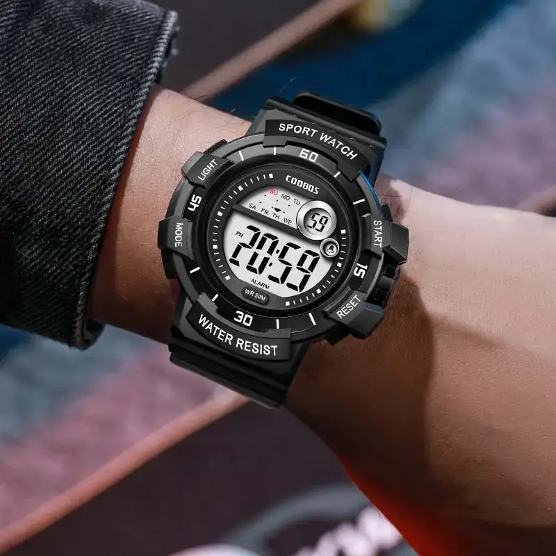 Kids Waterproof Digital Watch Pink Primary School — feature 21