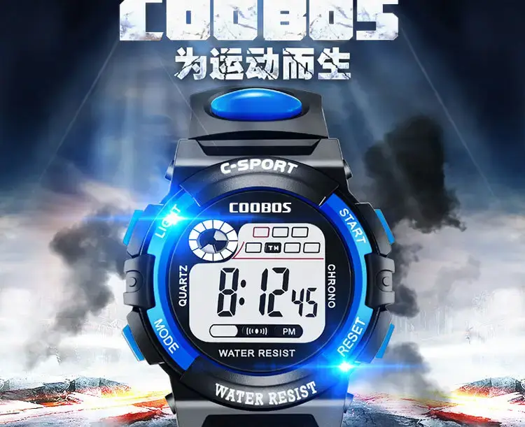 Kids Waterproof Digital Watch Pink Primary School — feature 5