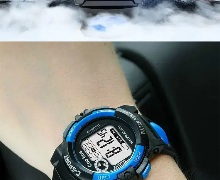 Kids Waterproof Digital Watch Pink Primary School — feature 6