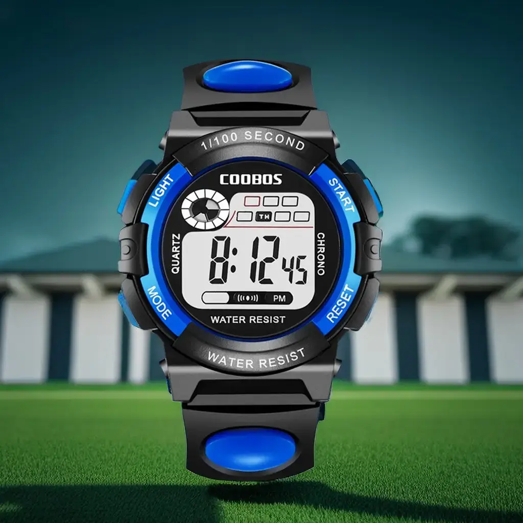 Kids Waterproof Digital Watch Pink Primary School