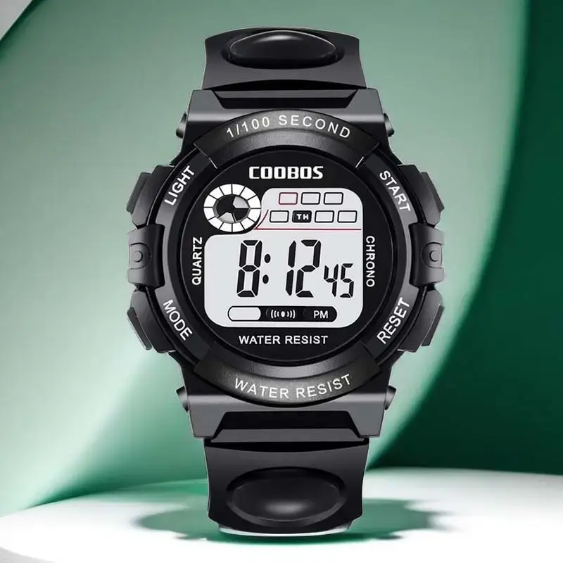 Kids Waterproof Digital Watch Pink Primary School