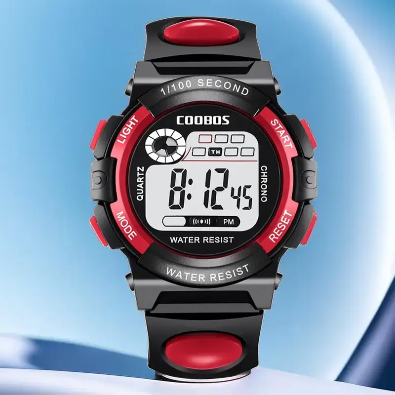 Kids Waterproof Digital Watch Pink Primary School