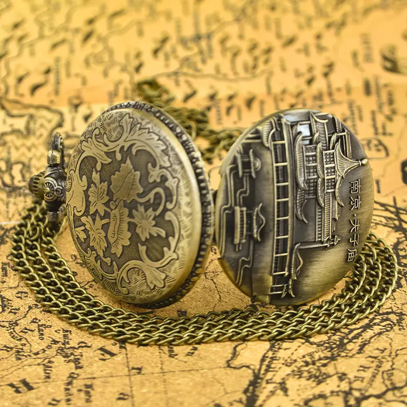 Silver Metal Pocket Watch Commemorative Necklace - Image 4