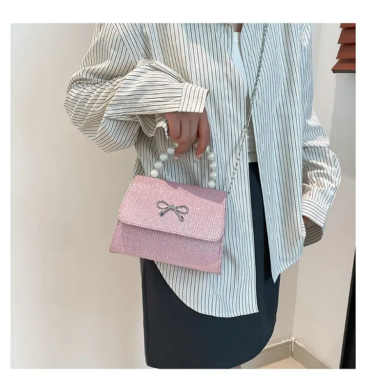 Women's Pearl Bow Handbag Set of 4 — feature 25
