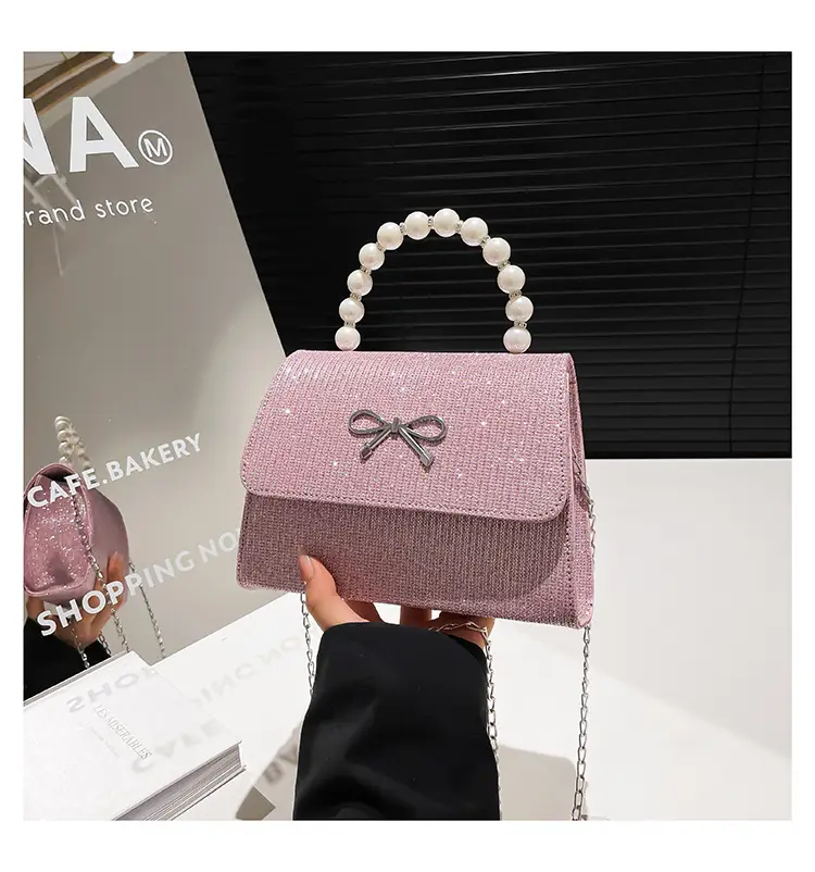 Women's Pearl Bow Handbag Set of 4 — feature 27