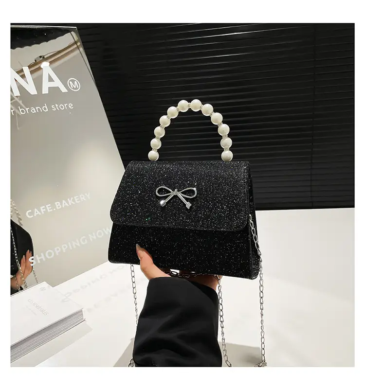 Women's Pearl Bow Handbag Set of 4 — feature 28